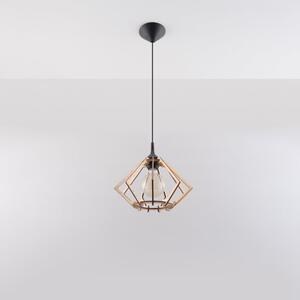 Lampada a sospensione in colore naturale con paralume in legno ø 27,5 cm Toranja - Sollux