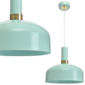 Lampada a sospensione MALMO, color menta e oro, 1 attacco E27, 40W, in metallo, dimensioni: 90x30x30 cm, grado di protezione IP20, marca Milagro