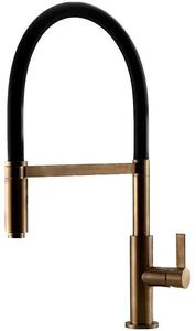 Rubinetto da cucina in rame Ausmann Lavea PVD con bocca girevole e flessibile 1208957435