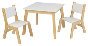 KidKraft Set tavolo e Sedie per Bambini Modern Bianco e Naturale
