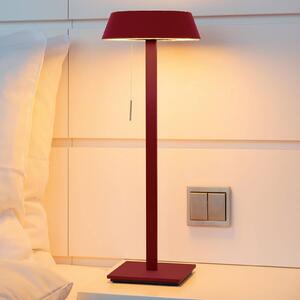 OLIGO Glance lampada LED da tavolo rosso satinato