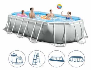 Piscina "Prism Frame" Ovale C/Tel. Portante C/Pompa Cm.503X274X122H. - capacità lt.13365 - peso kg.112,1 (26796)