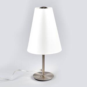 Lampada da tavolo Clemo, 60 cm, nichel
