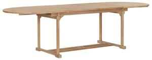 Tavolo da Giardino Allungabile 180-280x100x75cm in Teak Ovale