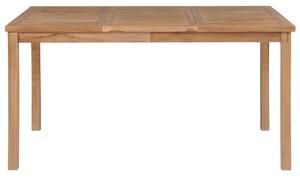 Tavolo da Giardino 150x90x77 cm in Legno Massello di Teak
