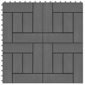 Piastrelle per Decking in WPC 11 pz 30x30cm 1 mq Nero