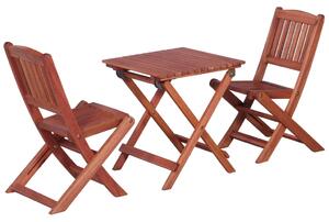 Set da Bistrò per Bambini 3 pz in Legno Massello di Eucalipto