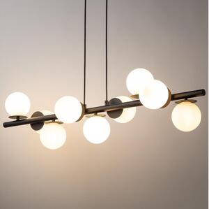 Lampadario a sospensione con filo AVOLA 9xG9/12W/230V nero