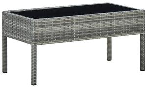 Tavolo da Giardino Grigio 75x40x37 cm in Polyrattan