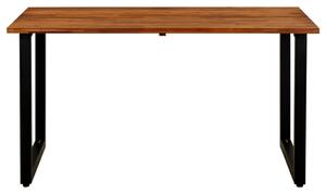 Tavolo da Giardino Gambe a U 140x80x75 cm Legno Massello Acacia