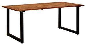 Tavolo da Giardino Gambe a U 180x90x75cm Legno Massello Acacia