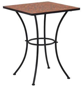 Tavolino da Bistrot con Mosaico Terracotta 60 cm in Ceramica