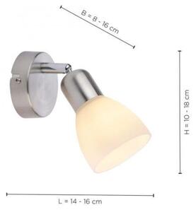 JUST LIGHT. 11951-55 - Faretto da parete KARO 1xE14/40W/230V cromo