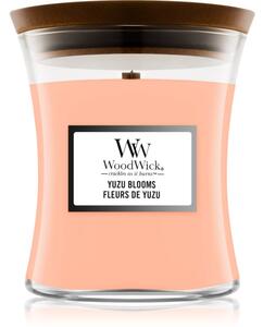 Woodwick Yuzu Blooms candela profumata con stoppino in legno 275 g