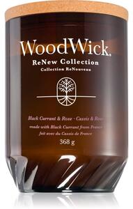 Woodwick Black Currant & Rose candela profumata 368 g