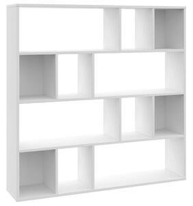 Libreria/Divisorio Bianco 110x24x110 cm in Legno Multistrato