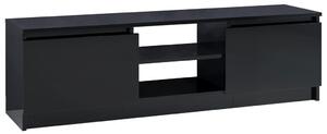 Mobile Porta TV Nero Lucido 120x30x35,5 cm in Legno Multistrato