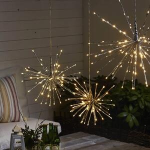 Lampada LED Firework, 5 giochi di luce, argento