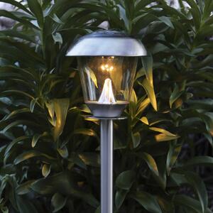 Lampada solare LED Sarina, acciaio inox, 66 cm