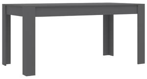 Tavolo da Pranzo Grigio 160x80x76 cm in Legno Multistrato