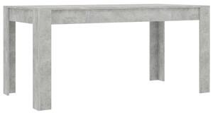 Tavolo da Pranzo Grigio Cemento 160x80x76 cm Legno Multistrato