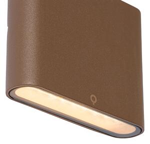 Lampada da parete moderna per esterni marrone ruggine 11,5 cm con LED IP65 - Batt
