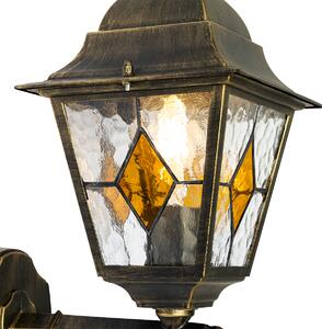 Lanterna da parete vintage per esterno oro antico - Antigua Up