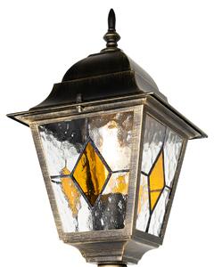 Lanterna vintage da esterno oro antico 240 cm 2 luci - Antigua