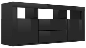Mobile Porta TV Nero Lucido 120x30x50 cm in Legno Multistrato