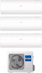 Haier Climatizzatore Trial Split Inverter 9000 + 9000 + 12000 Btu /h Condizionatore con Pompa di Calore Classe A++/A+ ( Unit Interna + Unit Ester