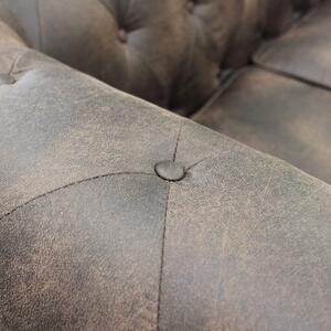 DecHome Divano Chesterfield 2 Posti Vintage in Ecopelle Dimensioni 152x74x82 cm colore Marrone