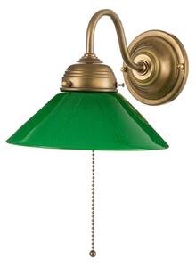 Lampada da parete KONRAD con diffusore verde