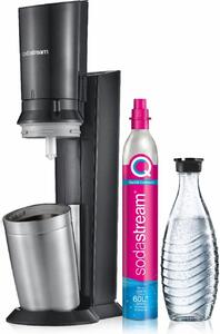 SODASTREAM Gasatore Acqua Capacit 0,615 Litri + 1 Bottiglia e 1 Ricarica colore Nero - 1016411410 Crystal 3.0