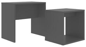 Set Tavolini da Salotto Nero 48x30x45 cm in Legno Multistrato