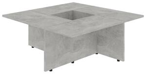 Tavolino da Salotto Grigio Cemento 79,5x79,5x30 cm Multistrato