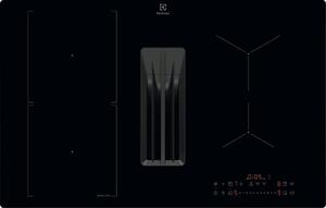 Electrolux Piano Cottura a Induzione con Cappa Integrata Aspirante 4 Fuochi Larghezza 80 cm colore Nero - KCC83410CK