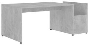 Tavolino da Salotto Grigio Cemento 90x45x35cm Legno Multistrato