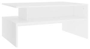 Tavolino da Salotto Bianco 90x60x42,5 cm in Legno Multistrato
