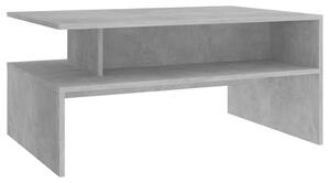 Tavolino da Salotto Grigio Cemento 90x60x42,5 cm in Truciolato