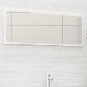 Specchio da Bagno Bianco Lucido 100x1,5x37 cm in Truciolato