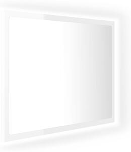 Specchio da Bagno LED Bianco Lucido 60x8,5x37 cm in Acrilico