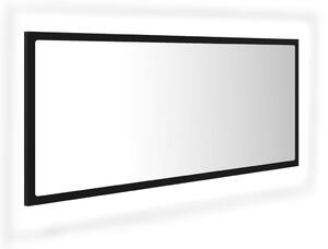Specchio da Bagno a LED Nero 100x8,5x37 cm in Acrilico