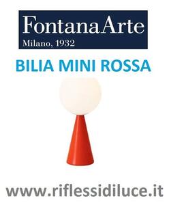 Fontana Arte Bilia mini base rossa con cavo