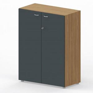 Libreria media con ante battenti ARTEXPORT WORK 90x46x123H cm struttur