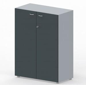 Libreria media con ante battenti ARTEXPORT WORK 90x46x123H cm struttur