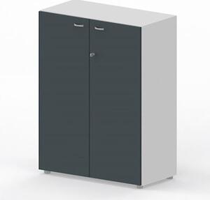 Libreria media con ante battenti ARTEXPORT WORK 90x46x123H cm struttur