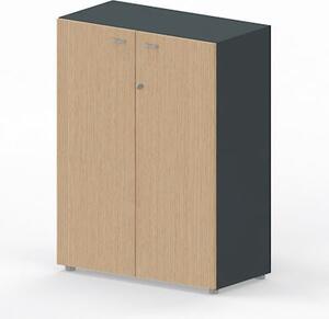 Libreria media c/ante battenti ARTEXPORT WORK 90x46x123H cm struttura