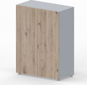 Libreria media c/ante battenti ARTEXPORT WORK 90x46x123H cm struttura