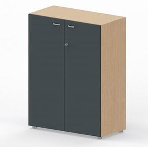 Libreria media c/ante battenti ARTEXPORT WORK 90x46x123H cm struttura