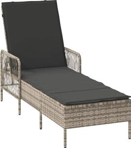 Lettino da sole Grigio chiaro e grigio scuro 200 x 55 x 92 cm